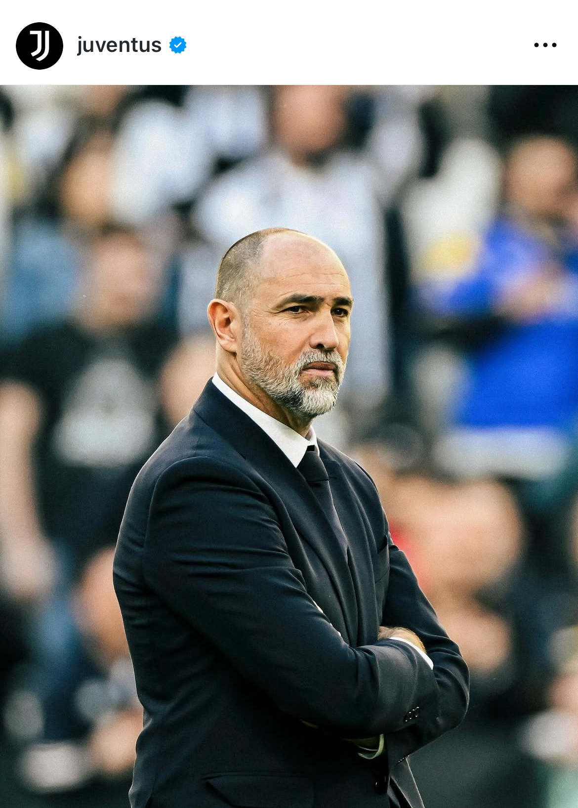 Il post di saluto della Juventus ad Igor Tudor su Instagram.